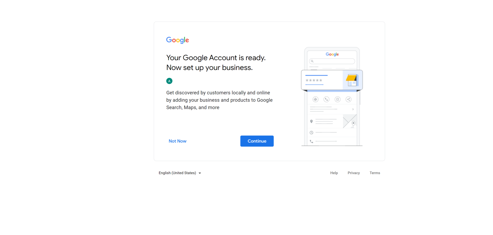 Google Account ersrtellt