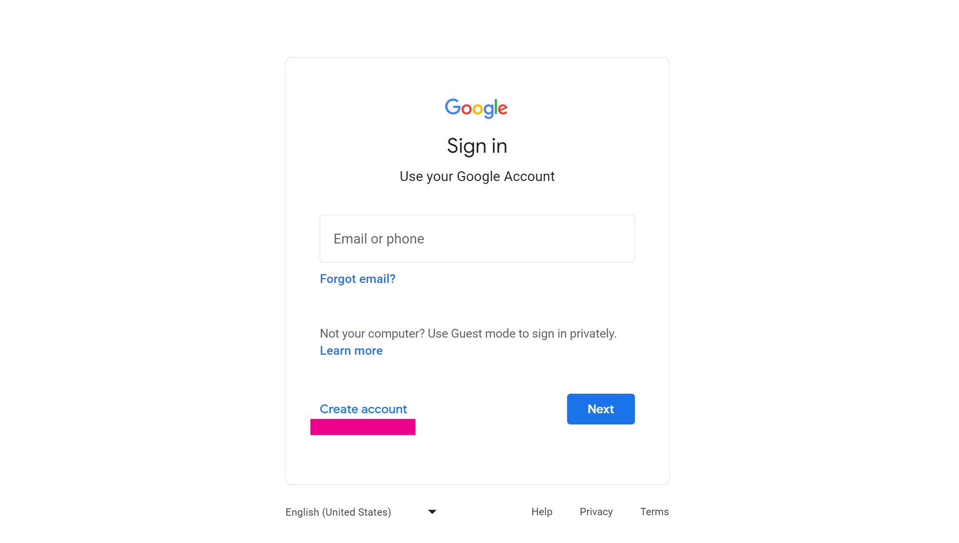 Account erstellen Google Accounts