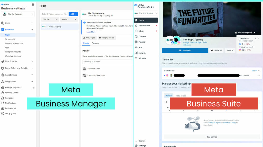 Meta Business Manager vs. Meta Business Suite